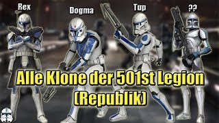 Alle BEKANNTEN KLONKRIEGER der 501st LEGION Galaktische Republik  von Hardcase [upl. by Ina854]