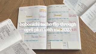 how i’ve used my minimalist hobonichi  april 2023 plan with me hobonichi techo a6 amp flip through [upl. by Ennagem]