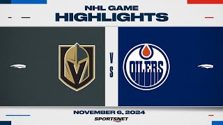 NHL Highlights  Golden Knights vs Oilers  November 6 2024 [upl. by Sparrow]