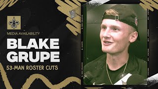 Blake Grupe on Winning Saints Kicker Job at 53Man Roster Cuts  New Orleans Saints [upl. by Aihsilef]