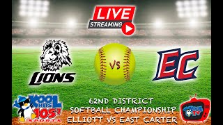 East Carter vs Elliott Co Softball  KHSAA Softball  62nd District Tour  LIVE  Kool TV  52124 [upl. by Neil]