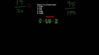 CONVERT 1920 TO A DECIMAL EASY FRACTION TO DECIMAL CONVERSION [upl. by Airehc]