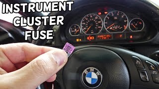 INSTRUMENT CLUSTER FUSE LOCATION REPLACEMENT GAUGES BMW E46 325I 330I 328I 320I 320D 318D 316D 330D [upl. by Mauceri]