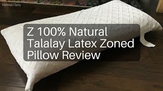 Z 100 Natural Talalay Latex Zoned Pillow Review Video [upl. by Cathy]