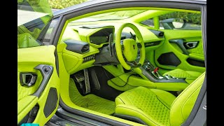 Lamborghini Huracan  CUSTOM SICK HURACAN INTERIOR  Arriving To Lamborghini Miami  Start Up Drive [upl. by Llenet]