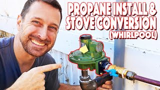 Installing Propane Gas Line In House And Converting Our Natural Gas Stove To LP [upl. by Wainwright]