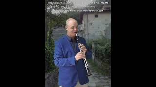 Theme amp Variations for Bb Clarinet amp Piano Op447Andy Firth [upl. by Dnalevelc931]