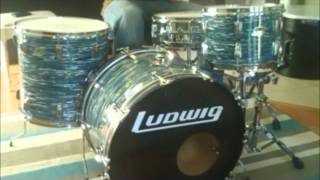 Evans G2 Coated Vs Clear Comparison on Vintage Ludwig Drums [upl. by Lladnarc160]