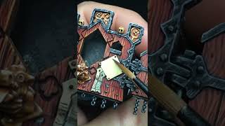 Ironweld Great Cannon Painting the shields in NMM Plus Red Wood Decals Ribbons and more AOS COS [upl. by Yee350]