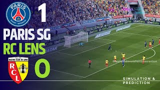 PSG 10 LENS • Résumé • Ligue 1 2425  Simulation eFootball [upl. by Manvell]