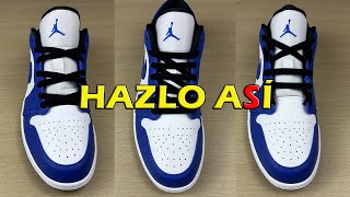 3 Formas INCREIBLES de amarrar tus Cordones en JORDAN 1 New Ways How to Lace NIKE AIR JORDAN 1 [upl. by Adnal]