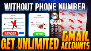 Unlimited gmail without number  Create bulk gmail accounts  Free google account [upl. by Adaurd79]