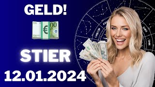 STIER ♉️💶 GROSSER GELDSEGEN FÜR DICH 😱 Horoskop  12Januar 2024 stier tarot [upl. by Gerrald747]