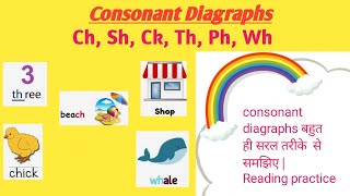 Consonant Diagraphs  shch whth ck Digraphs for kidswhat are consonant diagraphs [upl. by Marteena]