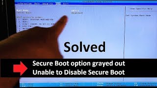 How to Fix Secure Boot option grayed out in BIOS Disable Secure Boot UEFI Windows 710 [upl. by Kern]