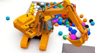 VIDS for KIDS in 3d HD  Excavator Digger for children and Balls  AApV [upl. by Siegel208]