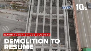 RIDOT announces road closures as Washington Bridge demolition resumes [upl. by Toni]