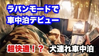 【犬連れ車中泊】ラパンモードで車中泊デビューin道の駅むなかた【ラパン車中泊仕様】 [upl. by Eisle]