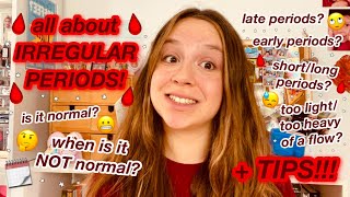 PERIOD IRREGULARITY 101  what irregular periods are causes  tips on how to deal with them [upl. by Ydnik748]