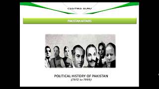 61POLITICAL MOVEMENT OF PAKISTAN 1972 1999 [upl. by Hgierb45]