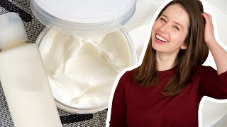 How to Make Creamy Hair Conditioner 2 WAYS  Light amp Rich Conditioner DIY with BTMS25 [upl. by Lananna]