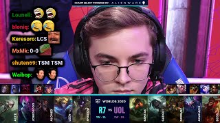 R7 vs UOL  2020 Worlds PlayIn Day 3  Twitch VOD with Chat [upl. by Poulter]