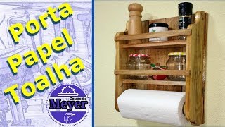 Porta Papel Toalha e Condimentos  Reciclagem Paletes [upl. by Iaverne]