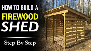 How to Build a Firewood Shed Step by Step [upl. by Ahsekram]