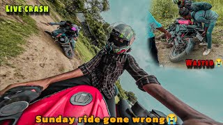 Live crash on Sunday ride 😔 Total loss 😭 [upl. by Sommers]