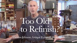 Is This Table Too Old to Refinish  Thomas Johnson Antique Furniture Restoration [upl. by Buzzell353]