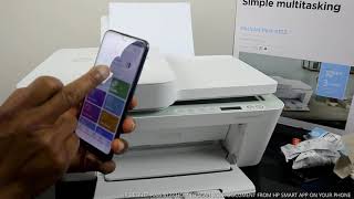 HP DESKJET PLUS 4122 HOW TO SCAN YOUR DOCUMENT FROM HP SMART APP ON YOUR PHONE [upl. by Susanne585]