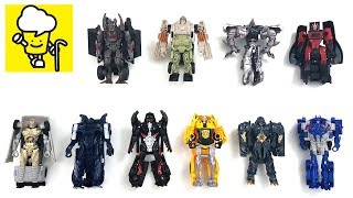 Transformers Movie 5 The Last Knight Toys Easy One Step Changers with Optimus Prime Bumblebee [upl. by Selway651]