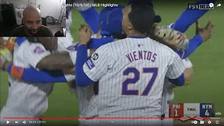 REACTION  Phillies vs Mets NLDS Game 4 Highlights 10924  MLB Highlights [upl. by Verada443]