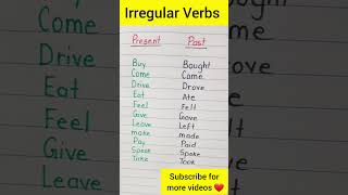 🆓️ℹ📚Did You knowIrregular Verbs shorts english irregularverb verb shortsfeed youtubeshorts [upl. by Medardas]