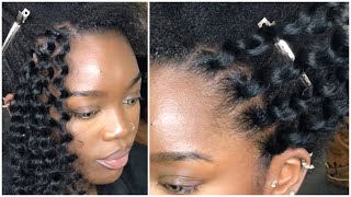 1 BRAIDLESS Crochet illusion using braiding extension curled from scratch  Crochet braids styles [upl. by Vilma]