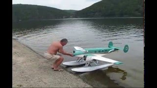 Beechcraft 18 seaplane maiden flight [upl. by Armington800]