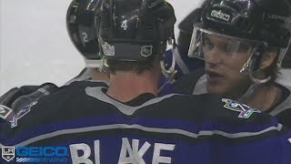 Rob Blake Scores First Ever LA Kings Goal at STAPLES Center on October 20 1999 [upl. by Ttenna]