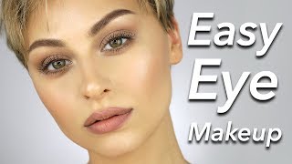 Easy Eye makeup Tutorial for Beginners No Eyeliner  Alexandra Anele [upl. by Lazarus]