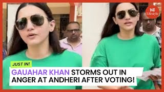 GauaharKhan storms out in anger at Andheri after voting htlifestyle bollywood elections2024 [upl. by Mulloy602]