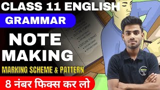 Note Making Class 11  Class 11 English Grammer Note Making Marking Scheme And Format [upl. by Adnohsel]