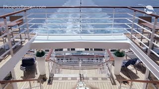 Kurzvideo MS ARTANIA Rundgang Pool und Außenbereiche  Das Phoenix Reisen Kreuzfahrtschiff [upl. by Philly]