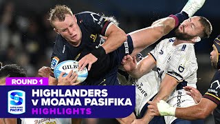 Highlanders v Moana Pasifika Highlights  Round 1  SRP 2024 [upl. by Engelbert]