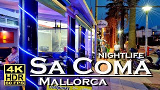 Sa Coma Mallorca nightlife and evening 4K 60fps HDR UHD Dolby Atmos 💖 Best places 👀 walking tour [upl. by Sarad]