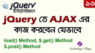 jQuery AJAX Tutorial Bangla  AJAX jQuery Tutorial for Beginners  jQuery AJAX Method [upl. by Hterrag]