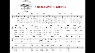 A BETLEMME DI GIUDEA spartito accordi testo choir cantiperlamessaIT [upl. by Netneuq]