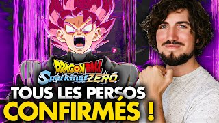 DRAGON BALL SPARKING ZERO  Voici TOUS les PERSONNAGES CONFIRMÉS dans le jeu 💥 Le ROSTER complet [upl. by Ewan279]