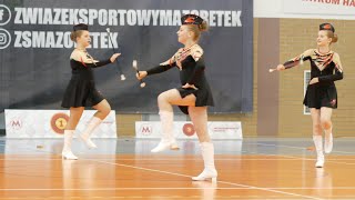 Mażoretki Pasja Ostrołęka  mini formation baton  Majorettes  Olecko [upl. by Aleekat]