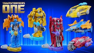 Transformers One Robot Battlers Bumblebee Elita1 and Sentinel Prime [upl. by Onairam]