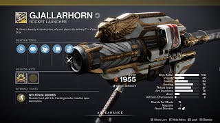 GJallarhorn the final Destiny 2 [upl. by Adnawyek]