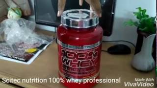 Scitec nutrition 100 whey professional unboxing and first look [upl. by Ettennahs]